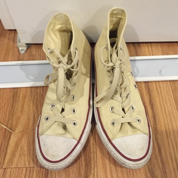 Cream colored converse