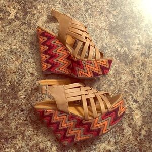 Charlotte Russe platform wedges. Size 6.