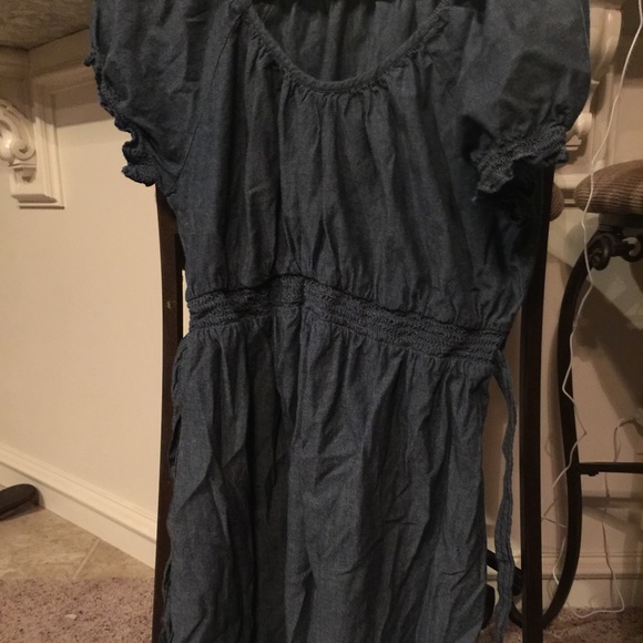 Denim maternity dress