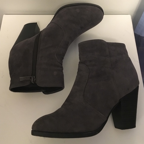 Gray booties