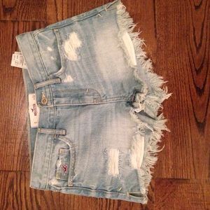 High waisted denim Hollister shorts