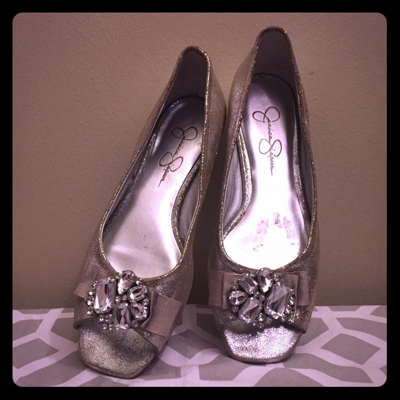Jessica Simpson open toe flats
