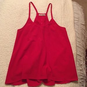 Red tank top with open back