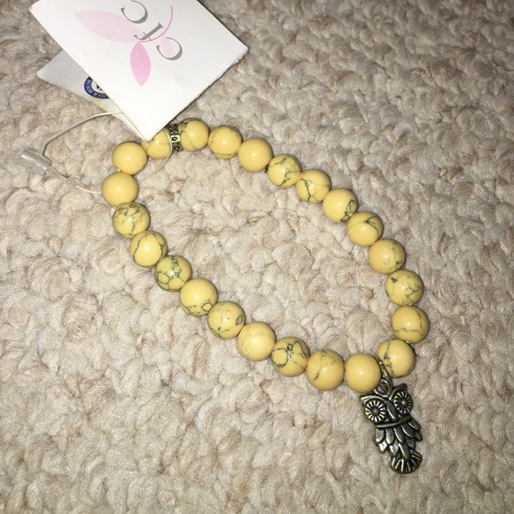 Yellow marble bracelet