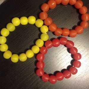 Glass beaded bracelets