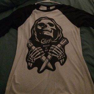 obey baseball tee