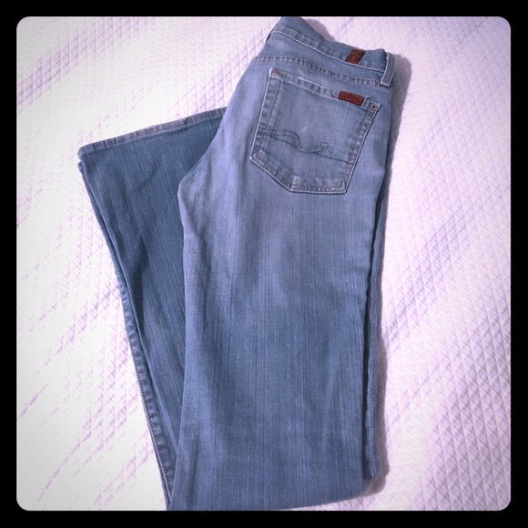 7 For All Mankind sz 29/32 light wash jeans