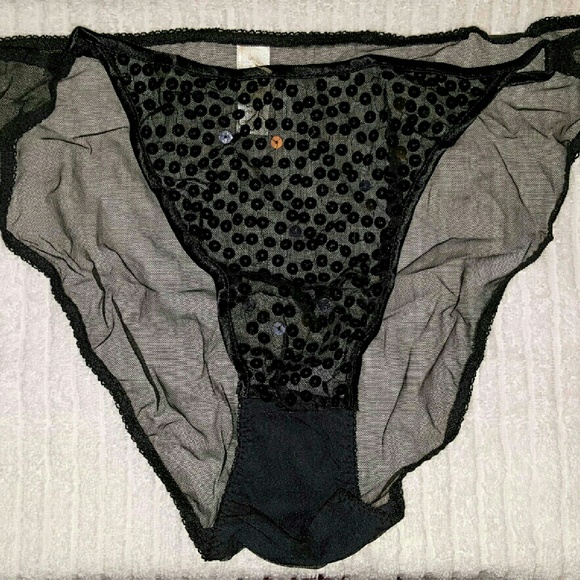SEXY VICTORIA SECRET SEQUIN/MESH BRA PANTY - Picture 3 of 4