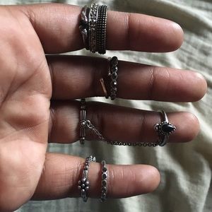 Variety of boho rings