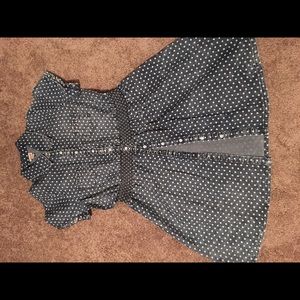 Vintage Blue Jean polka dot XL dress