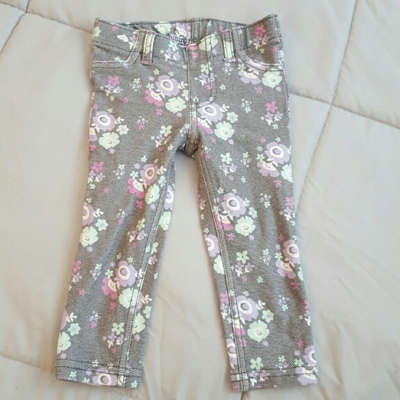 Baby girl flower skinny pants