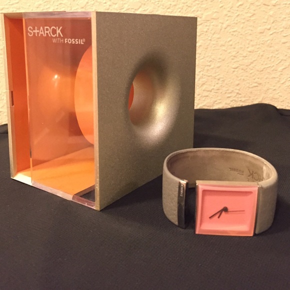 Philippe Stark with Fossil- Leather Cuff Watch