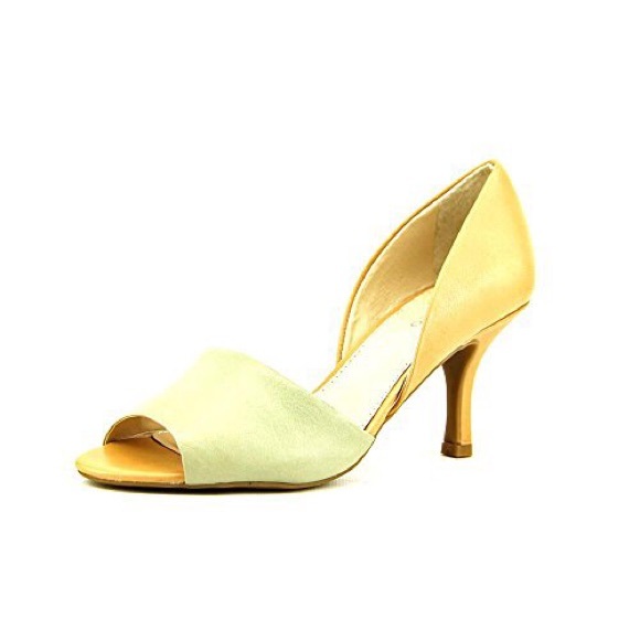 Franco Sarto tan and olive green heels