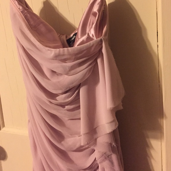 Express-Gorgeous soft pink Strapless Dress with side ruffle. Brand New with tag. - Picture 3 of 4