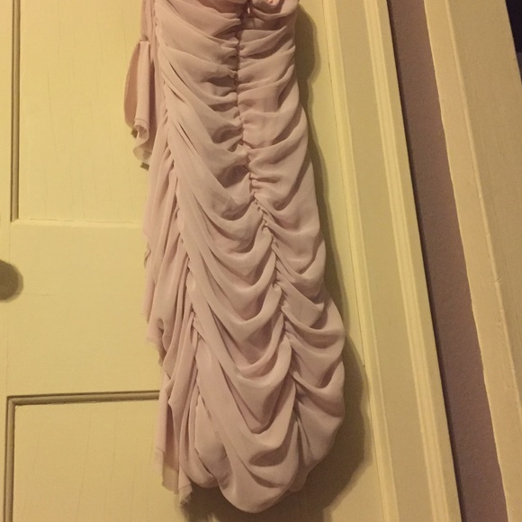 Express-Gorgeous soft pink Strapless Dress with side ruffle. Brand New with tag. - Picture 4 of 4