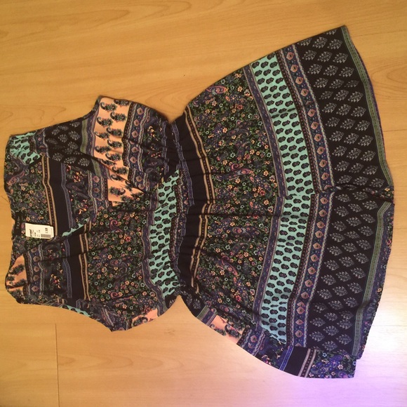 Aztec print romper
