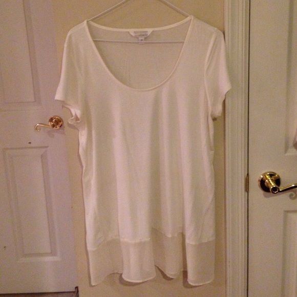 Long white T shirt