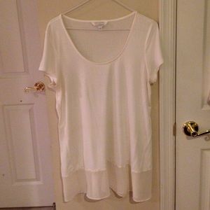 Long white T shirt