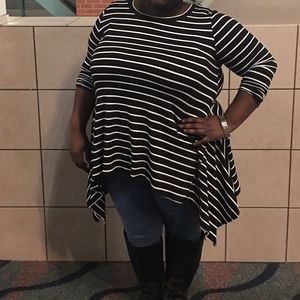 FTF Striped Long T-shirt