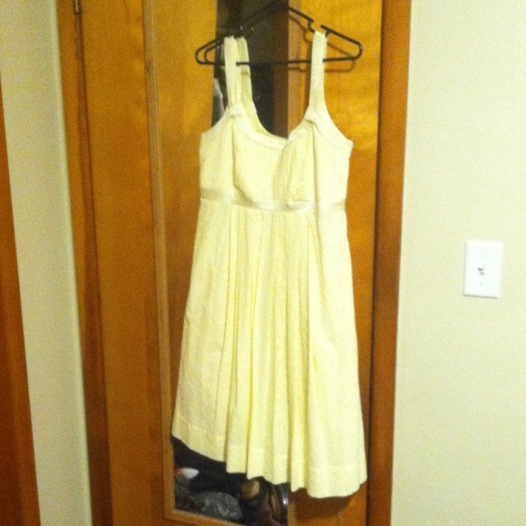 Yellow Calvin Klein size 12 eyelet dress