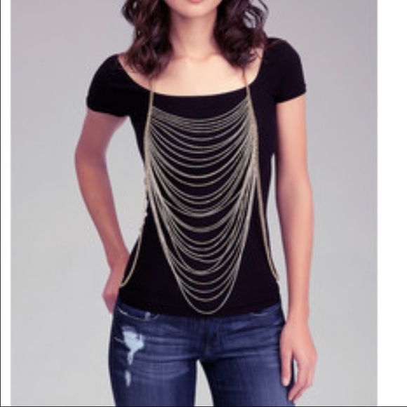 BEBE SILVER BODY CHAIN
