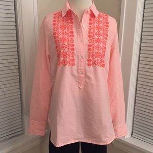 Embroidered Neon Stripe Popover
