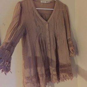 Adorable Cream Flowing Top