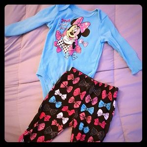 Baby Girl Minnie Mouse 2 piece outfit