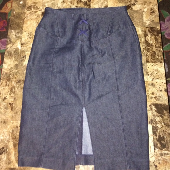 Express Blue Jean pencil skirt
