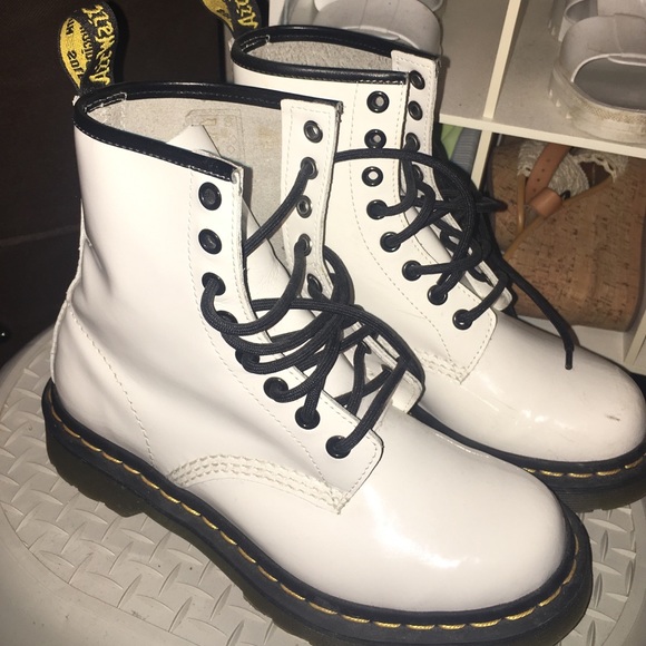 white doc marten boots