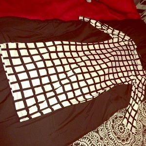 Black and white body dress