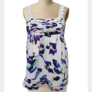 Anthropologie Yumi Kim Silk Floral Tank Top