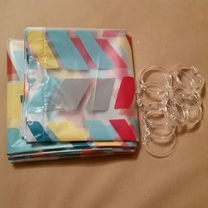 Shower curtain, rod, and mirror set!