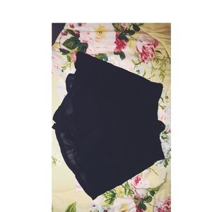 Black chiffon shorts