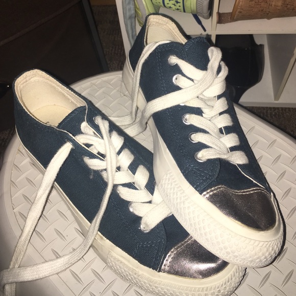 forever 21 sneakers with gold tip