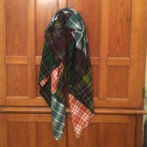 Original plaid patchwork scarf