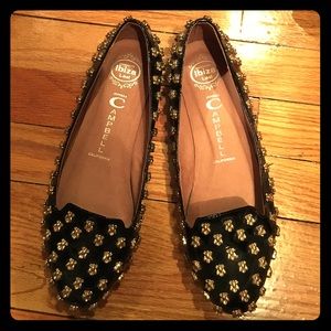 Jeffrey Cambell black martini bee flats