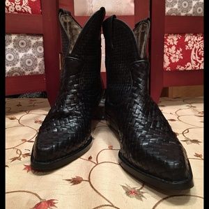 Enzo Angiolini Leather Woven Boots