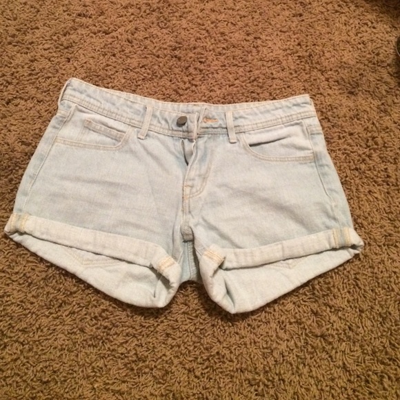 White Washed Jean shorts