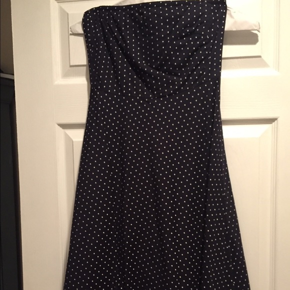Navy and white dress