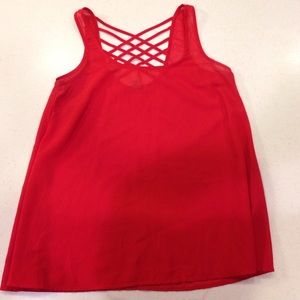 Red tank top