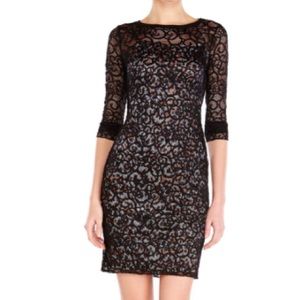 JUST CAVALLI Black Lace Sheath Dress