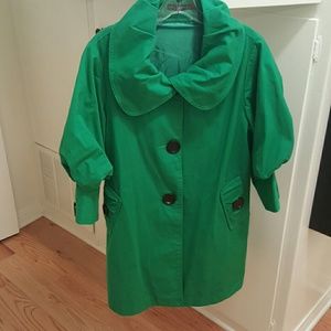 Most fabulous green swing trench coat