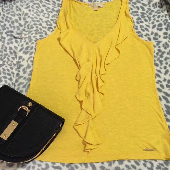 Yellow Michael Kors sleeveless top