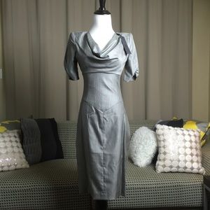 NWT Black Halo Dress Size 2 Silver