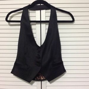 Express Black 3 button vest