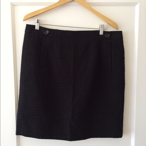 Ann Taylor Textured Black Skirt
