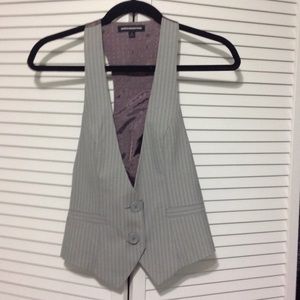 Express grey pinstripe 2 button vest