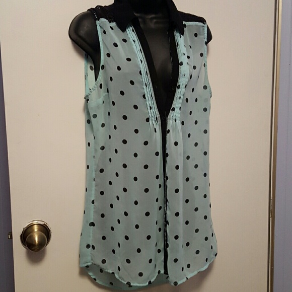 Sheer Polka Dot Blouse