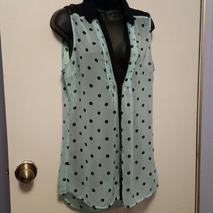 Sheer Polka Dot Blouse